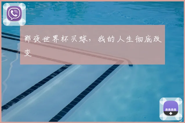 那夜世界杯买球,我的人生彻底改变